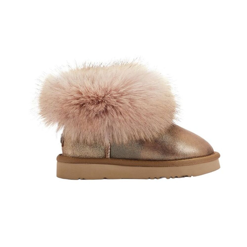 Australia Luxe Collective Kids Foxy Ultra Short Sheepskin Boot, Gold
